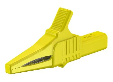 Produktfoto 1 von Staubli Messing 20 mm Krokodilklemme, Gelb, 32A Nylon Isoliert