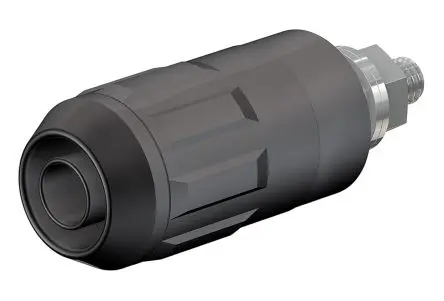 Produktfoto 1 von Staubli 4 mm Buchse Schwarz Buchse für Laborstecker, Kontakt Nickel, 1000V, 600 V 20A Bolzen