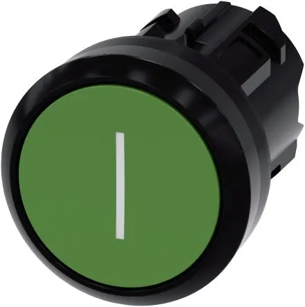 Produktfoto 1 von Siemens SIRIUS ACT Drucktastenkopf Ø 22 mm, Grün Tastend Rund Rund Kunststoff, IP66