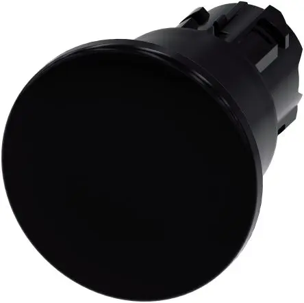 Produktfoto 1 von Siemens SIRIUS ACT Drucktastenkopf Ø 22 mm, Schwarz Rastend Rund Rund Kunststoff, IP66