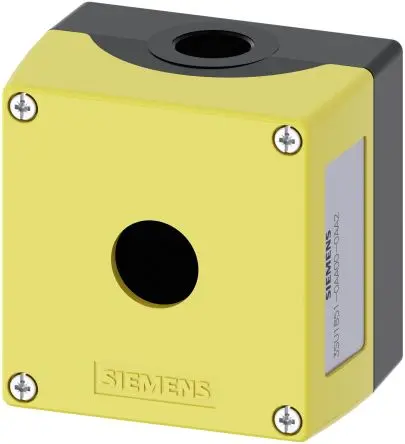 Produktfoto 1 von Siemens SIRIUS ACT Drucktastengehäuse, 1 x Ø 22 mm, Gelb, Metall, IP66, IP67, IP69