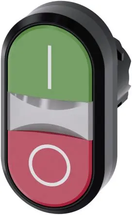 Produktfoto 1 von Siemens SIRIUS ACT Druckschalter Ø 22 mm, Rot, Grün Tastend Rund Rund Kunststoff, IP66