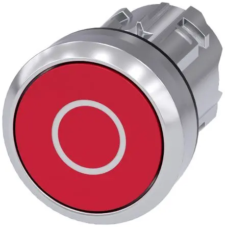 Produktfoto 1 von Siemens SIRIUS ACT 3SU10 Drucktastenkopf Ø 22mm, Rot Tastend Rund Metall, IP66