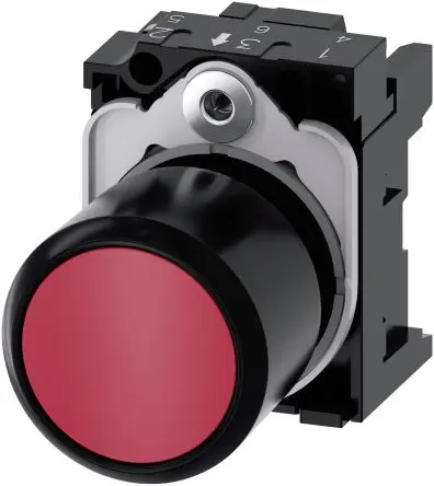 Produktfoto 1 von Siemens SIRIUS ACT Drucktastenkopf Ø 22 mm, Rot Tastend Rund Rund Kunststoff, IP66