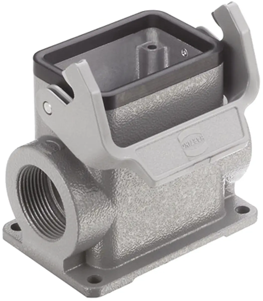Produktfoto 1 von HARTING Han B Gehäuse für robusten Stromversorgungsstecker 1 Hebel 1, Oberfläche 6B Steckverbindergehäuse, IP65