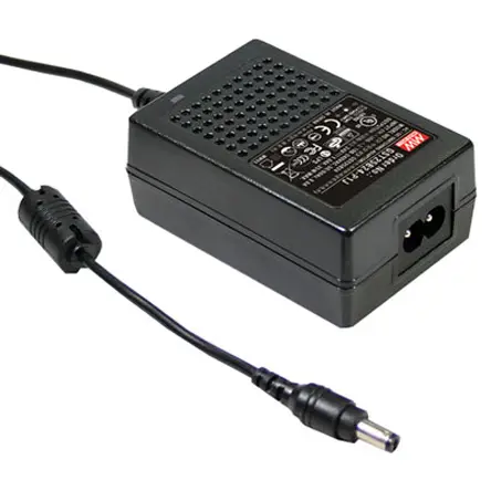 Produktfoto 1 von MEAN WELL GST36B Steckernetzteil 36W, 80 → 264V ac, 12V dc / 0 → 3A, IEC 320-C8 Anschluss