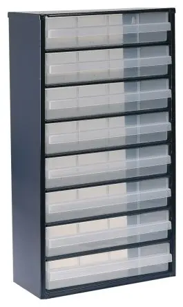 Produktfoto 1 von Raaco 8 Stahl Schubladenmagazin Blau, 552 mm x 306mm x 150 mm