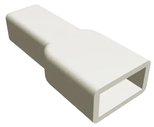Produktfoto 1 von TE Connectivity FASTON .250 Serie Steckverbindertülle Polyethylen, Buchse, Gerade, 1-polig, Hülse für
