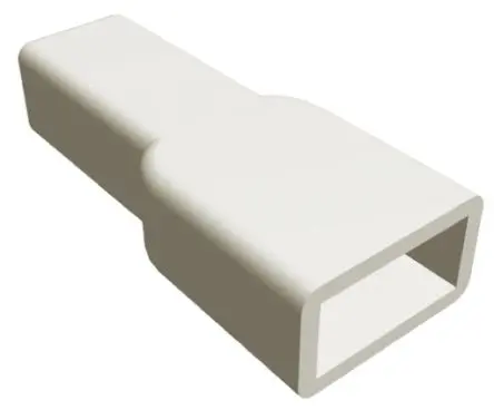 Produktfoto 1 von TE Connectivity FASTON .250 Serie Steckverbindertülle Polyethylen, Buchse, Gerade, 1-polig, Hülse für