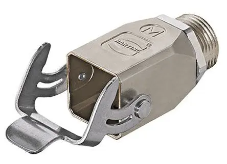 Produktfoto 1 von HARTING Han-INOX Gehäuse für robusten Stromversorgungsstecker 1 Hebel 1, Schraubanschlussklemme 3A Haube, IP65