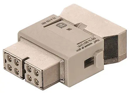 Produktfoto 1 von HARTING Han-Modular Robustes Power Steckverbinder-Modul, 4-polig 10A Buchse, Steckverbindermodul für Han Modular