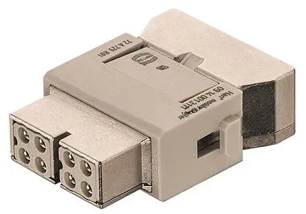 Produktfoto 1 von HARTING HAN Modular Modul für robusten Stromversorgungsstecker Buchse, 4-polig 10A, Kabel, Steckverbindermodul für Han