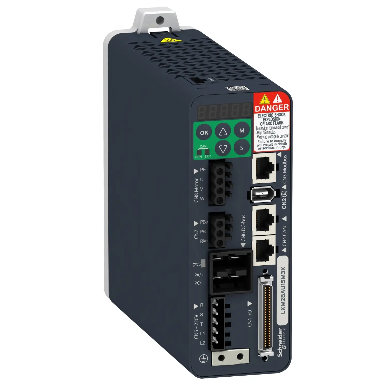 Produktfoto 1 von Schneider Electric Servoantrieb, 3-phasig, Bewegung, Encoderfeedback-Steuerung / 8.5 A 1 kW, 150 mm x 55 mm x 177 mm