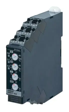 Produktfoto 1 von Omron K8DT-AS Überwachungsrelais 1-phasig, SPST Unterstrom, Überstrom 0.1A - 5A, DIN-Hutschiene, 20.4 → 26.4 V dc, 26.4V