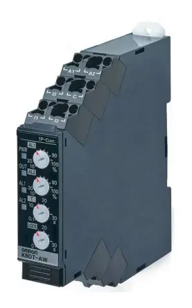 Produktfoto 1 von Omron K8DT-AW Überwachungsrelais 1-phasig, 1-poliger Umschalter Unterstrom, Überstrom 2mA - 500mA, DIN-Hutschiene, 20.4