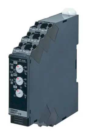 Produktfoto 1 von Omron K8DT-VS Überwachungsrelais 1-phasig, 1-poliger Umschalter DIN-Hutschiene
