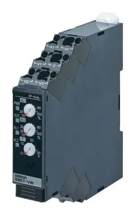 Produktfoto 1 von Omron K8DT-VW Überwachungsrelais 1-phasig, SPST DIN-Hutschiene