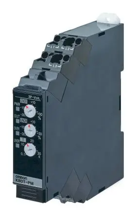 Produktfoto 1 von Omron K8DT-PM Überwachungsrelais 3-phasig, SPST DIN-Hutschiene