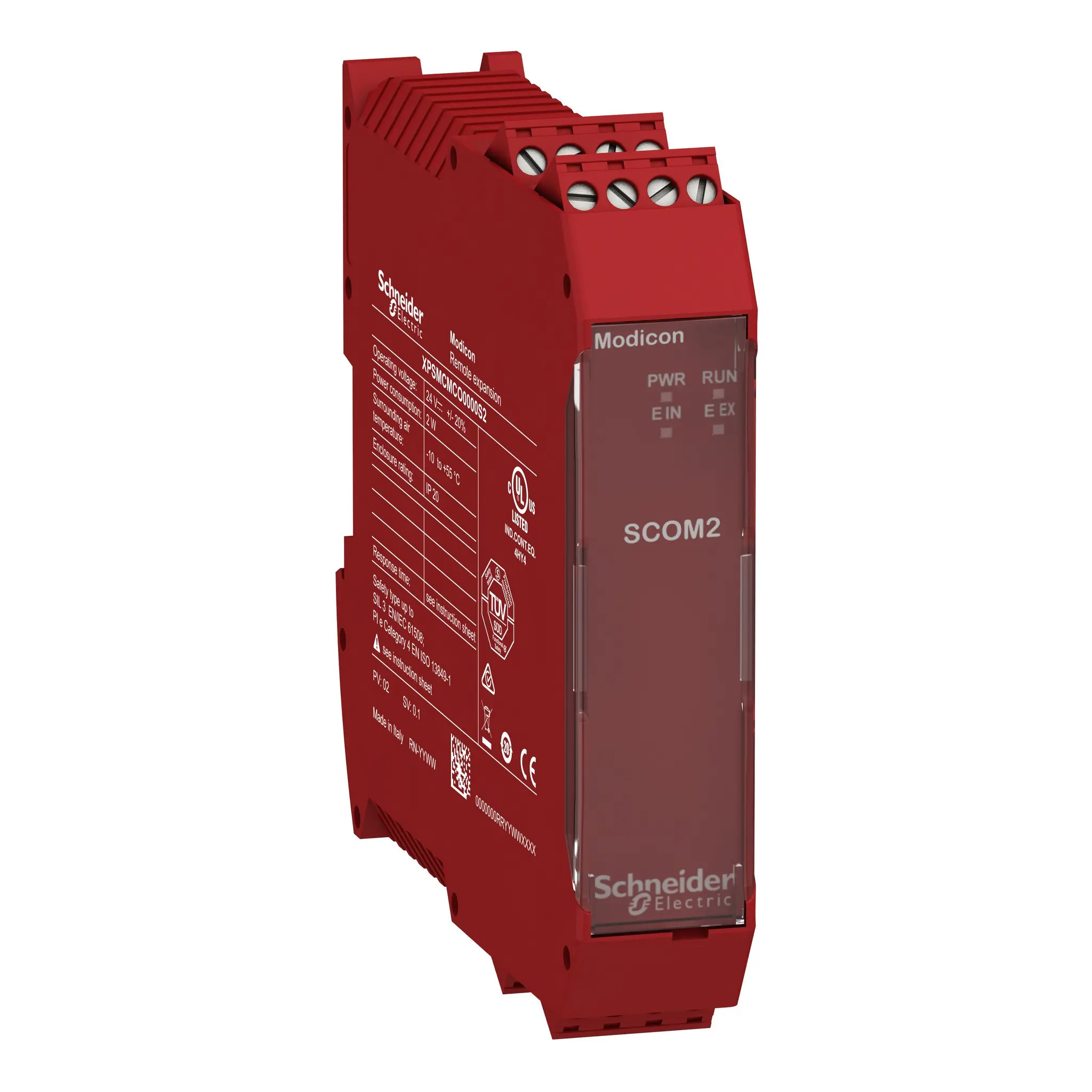 Produktfoto 1 von Schneider Electric XPSMCM Sicherheitsmodul, 24 V dc / 3 W