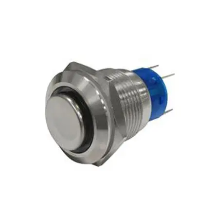 Produktfoto 1 von RS PRO Druckschalter Grün Beleuchtet Tastend Panel Ø 19.2 mm, 2-poliger Umschalter / 5A 12 V dc 250 V ac, IP67