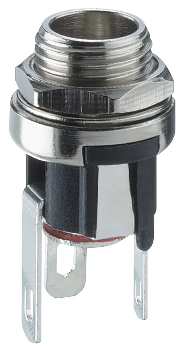 Produktfoto 1 von Lumberg 16 Gerade DC Buchse DC-Buchse Nickel 1A 12.0 V, Innen-Ø 2.5 mm / Außen 5.6 mm Außen-ø  x 20.85 mm, 2.35 mm