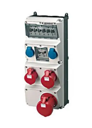 Produktfoto 1 von MENNEKES Verteilereinheit 5P, 230V, 400 V, Wand IP44