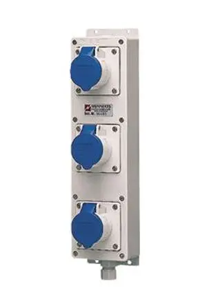 Produktfoto 1 von MENNEKES Steckdosenleiste Blau, 230V 3P / 16A IP44