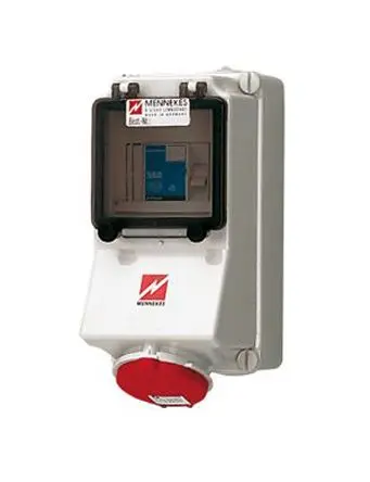 Produktfoto 1 von MENNEKES Wall Mounted Receptacles Leistungssteckverbinder Rot, 400V 4P / 32A, Wand IP44