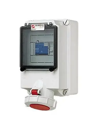 Produktfoto 1 von MENNEKES Leistungssteckverbinder Rot, 40V 5 / 63A, Wand IP67
