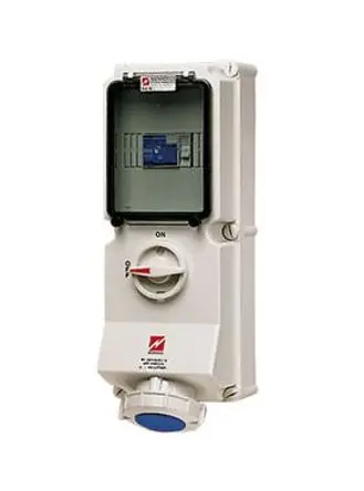 Produktfoto 1 von MENNEKES Buchsentülle Blau, Weiß, 230V 3P / 16A, Wand IP67