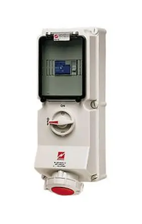 Produktfoto 1 von MENNEKES Buchsentülle Rot, Weiß, 40V 4P / 32A, Wand IP67