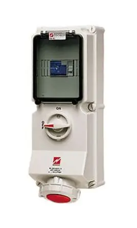 Produktfoto 1 von MENNEKES Buchsentülle Rot, Weiß, 40V 4P / 63A, Wand IP67