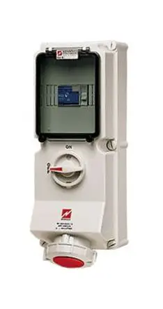 Produktfoto 1 von MENNEKES Buchsentülle Weiß, Rot, 40V 5 / 63A, Wand IP67