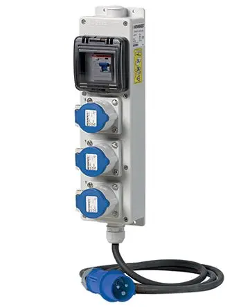 Produktfoto 1 von MENNEKES Leistungssteckverbinder Blau 3P, 230V IP44 16A