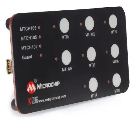 Produktfoto 1 von Microchip HMI-Entwicklungskit MTCH108 Kapazitive Berührung Evaluierungskit MTCH108 MTCH102/MTCH105/MTCH108
