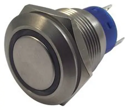 RS PRO Druckschalter Blau Beleuchtet Tastend Panel Ø 19.2 mm, 2-poliger Umschalter / 5 A 250 V ac, IP40