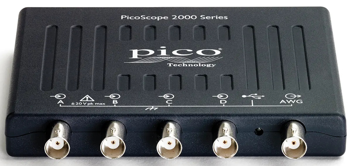 Produktfoto 1 von PicoScope 2000 2406B PC Oszilloskop 4-Kanal Analog Analog 50MHz CAN, IIC, LIN, RS232, SPI, UART, USB