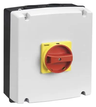 Produktfoto 1 von Lovato GAZ Trennschalter 3-polig Panel 80A 45 kW Gelb, Rot IP65 3-phasig