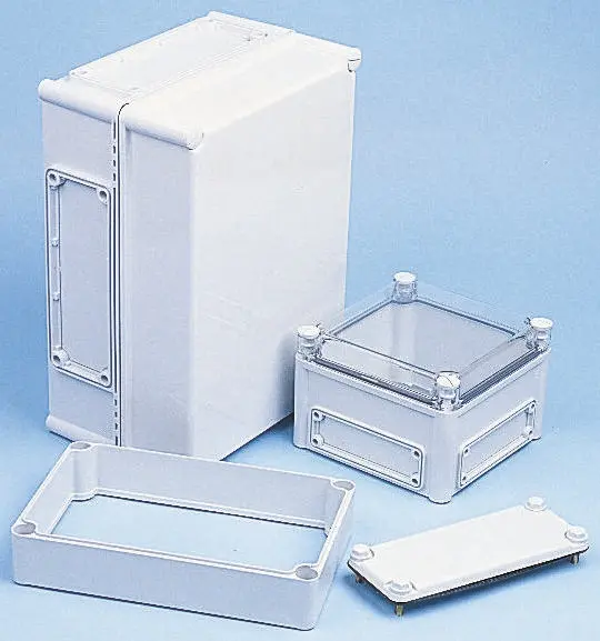 Produktfoto 1 von Fibox EK; Gehäuse; Polycarbonat; Grau Geflanscht; IK08 IP66, IP40 Breite 190 mm Höhe 180 mm Länge 280 mm