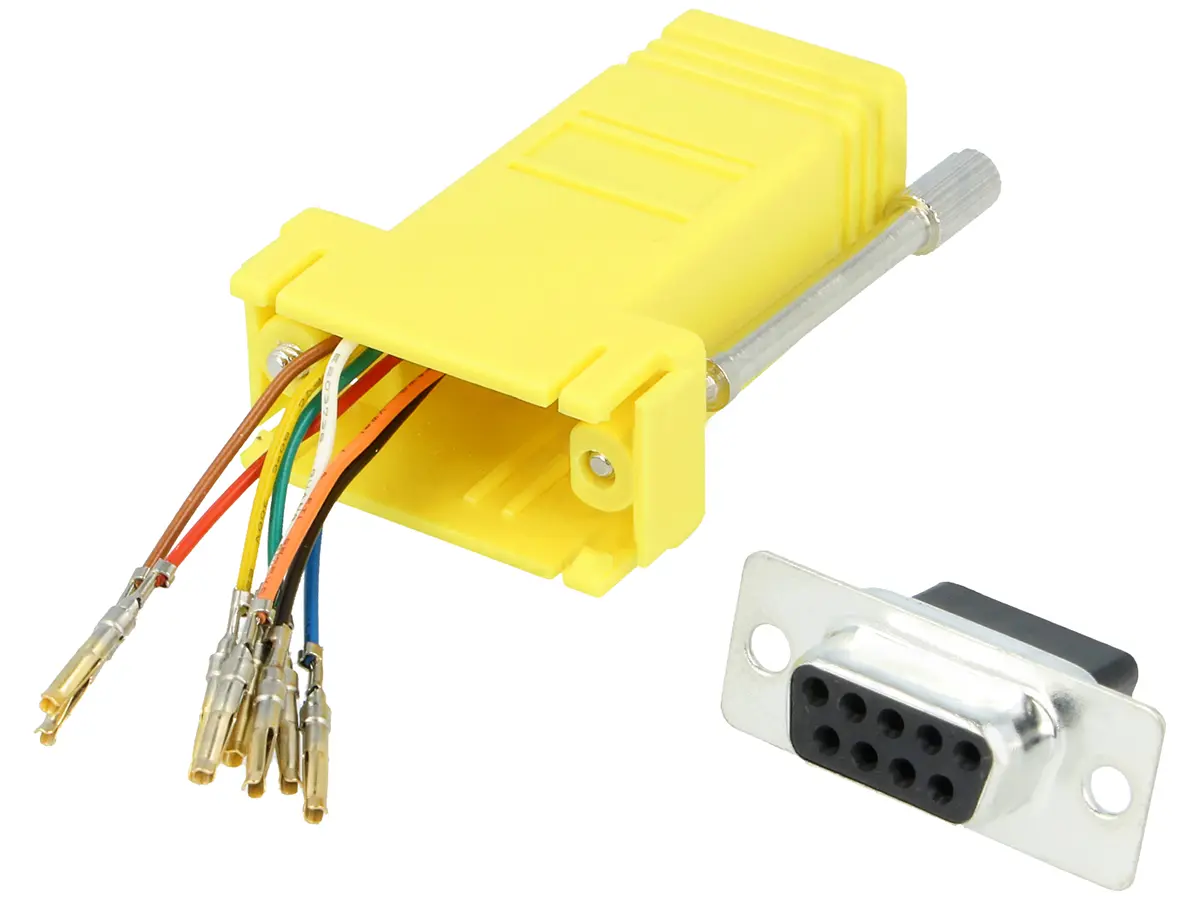 Produktfoto 1 von MH Connectors Sub-D Adapter 9-Wege D-Sub Buchse Buchse RJ45 Buchse Buchse