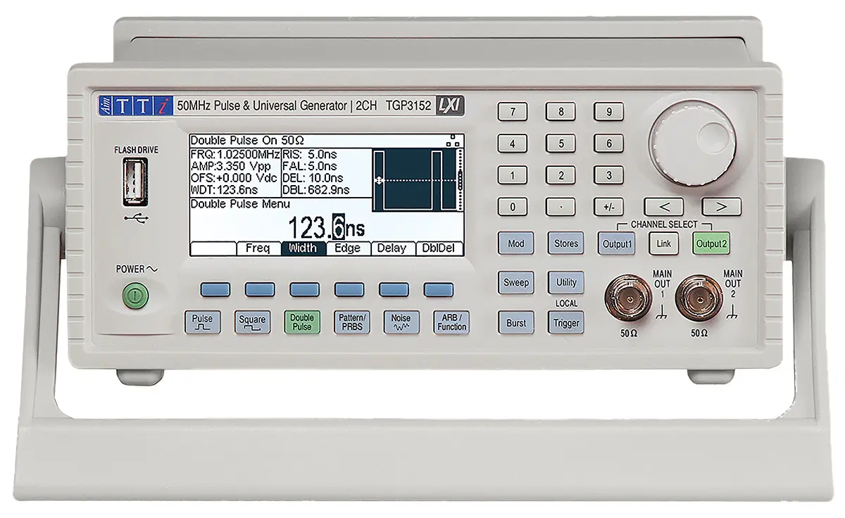 Aim-TTi Impulsgenerator 1 MHz / 50 MHz 10 ns bis 499.99999999s (Double Pulse), 999.99999999s (Pulse)