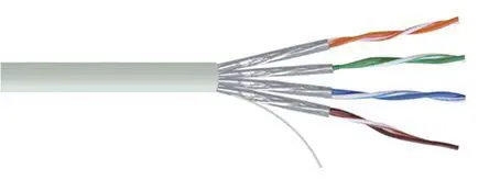 Produktfoto 1 von RS PRO Cat6a Ethernet-Kabel, 100 m, Grau, A Fest, B Fest, Polyvinylchlorid Abgeschirmt