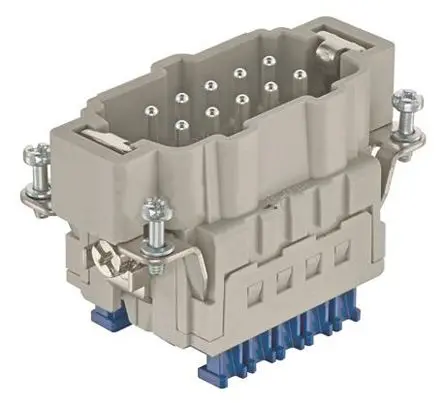 HARTING Han ES Press Industrie-Steckverbinder Kontakteinsatz Stecker, 10-polig 16A, Frontplattenmontage,