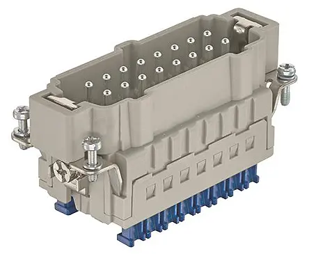 Produktfoto 1 von HARTING Han ES Press Industrie-Steckverbinder Kontakteinsatz, 16-polig 16A Stecker, Käfigklemme