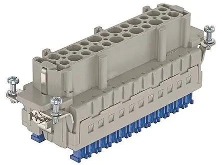 HARTING Han ES Press Industrie-Steckverbinder Kontakteinsatz Buchse, 24-polig 16A, Frontplattenmontage,
