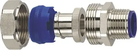 Produktfoto 1 von Flexicon LTP - C Messing Kabelrohr Befestigung C-Typ-Anschluss M20 16 mm Nickel-Finish IP68, IP66, IP69, IP67