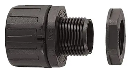 Produktfoto 1 von Flexicon FPA Nylon 6.6 Kabelrohr Befestigung Metrisches Gewinde M12 x 1.5 mm 11 mm Schwarz Schwarz-Finish IP66