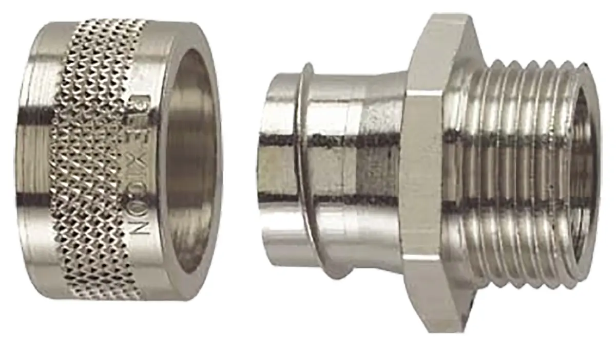 Produktfoto 1 von Flexicon FSU M Messing Kabelrohr Befestigung Kabelrohr M75 75 mm Nickel-Finish IP54