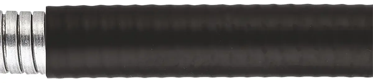 Produktfoto 1 von Flexicon LTP Leerrohr Stahl, Ø 32mm nom. flexibel, Schwarz A ø 33.1mm I ø 26.5mm x 25m , mit IP-Schutzklasse