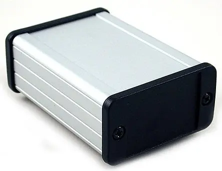 Produktfoto 1 von Hammond; Gehäuse; Aluminium; Silber IP54 Breite 88.4 mm Höhe 33.9 mm Länge 62 mm